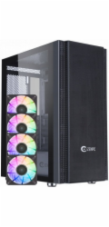 Zenpc Počítačová skříň Z5 Mesh, černá, 4x Fander P12 PWM PST ARGB 120mm