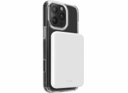 Puro Powerbanka Mag Plus 5000mAh 20W Qi2 kompatibilní s MagSafe 1x USB-C Power Delivery - bílá