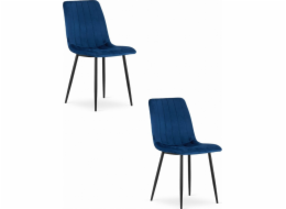Leobert Židle LAVA - tmavě modrý samet x 2