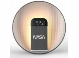 NASA Bluetooth reproduktor s hodinami, Qi nabíječka, LED lampa, bílý šum, alarm, Spc600 / Nasa Spc600
