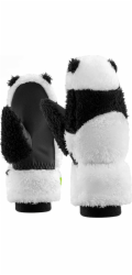 Kombi Lyžařské rukavice Qunature Panda Combi pro děti a dospělé velikost S - černobílé