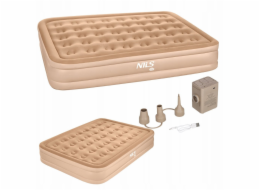 Nils Extreme NC2808 MATRACE PRO DVOJLŮŽKOVÉ POKOŽKY, BÉŽOVÁ + ELEKTRICKÉ ČERPADLO NILS CAMP