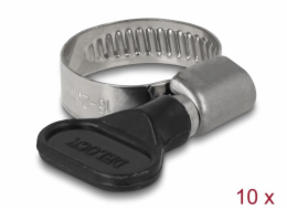 Delock Motýlková hadicová svěrka, 16 - 25 mm, 10 ks černá