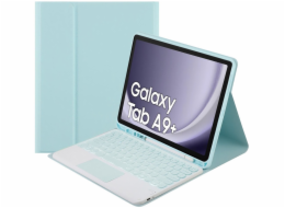 Strado Pouzdro s Bluetooth klávesnicí a touchpadem pro Galaxy Tab A9 Plus (modré)