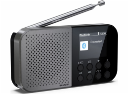 Sharp DR-P520 DAB+/BT/USB C/integrované bateriové rádio, černé