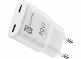 Cellular Line Cellularline USB-C Duo GaN Reiselader 30W bílý