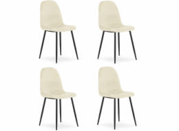 Leobert Židle COMO - béžový samet x 4