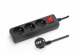 Montis Prodlužovací kabel 3 zásuvky 10m s vypínačem černý MT118B-10 MONTIS