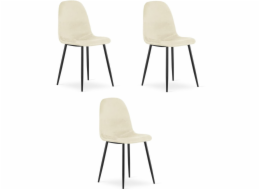Leobert Židle COMO - béžový samet x 3
