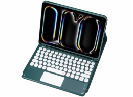 Strado Pouzdro s Bluetooth klávesnicí a touchpadem pro iPad Pro 13 Gen5 (zelené)