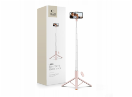 4kom.pl Selfie tyč Tech-Protect L09S s Bluetooth, stativ, růžová