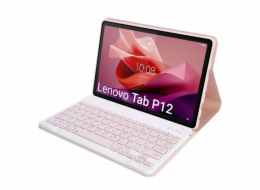 Strado Pouzdro s Bluetooth klávesnicí pro Lenovo Tab P12 TB-370 (růžové)