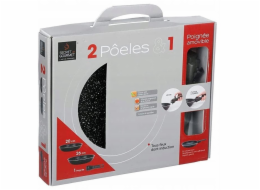 5five Pánve s kamenným povlakem a odnímatelnou rukojetí, O 20 a 26 cm, 2 kusy