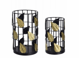 Lumarko Kovové svíčky na čajové svíčky, ozdobné lístky, 2 kusy