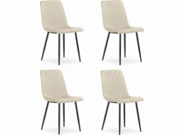 Leobert Židle TURIN - béžový samet x 4