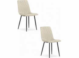 Leobert Židle TURIN - béžový samet x 2