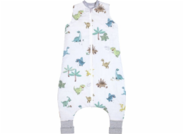 PULP BAMBOO Zateplený spací pytel s nožičkami pro děti - TOG 1,75 od 3 do 5 let - Barevní dinosauři