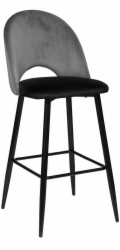 Atmosphera Sametová barová židle KARA, 110 cm