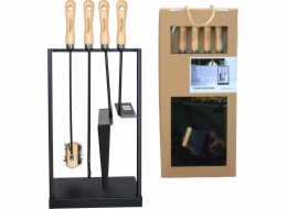 Big Velký krbový set Naběračka na popel, pohrabáč, kartáč, škrabka