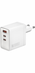 4smarts Kapesní 100W GaN nabíječka do zásuvky 2xUSB-C + USB-A bílá
