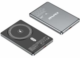 Awei Indukční powerbanka PA-30 5000mAh MagSafe, šedá