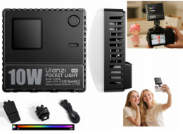 Ulanzi LED lampa 10W Video 1800k-9000k světlo pro fotoaparát telefonu / C10rgb Rgb