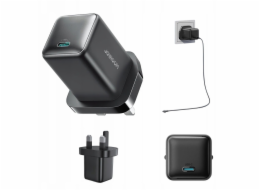 Joyroom JR-TCG18 65W nabíječka do zásuvky 1 x USB-C (britská zástrčka) - černá
