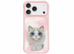 Nimmy Pouzdro Big Eyed Pet 2.0 s kočkou pro iPhone 17 Pro Max růžové