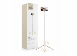 Tech-Protect Selfie tyč L09S Bluetooth, stativ, béžová