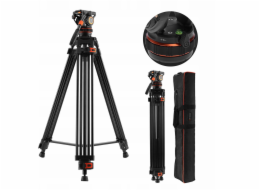 Kf Profesionální video stativ pro natáčení VIDEA K&F Fluid Head 192cm / 9.147