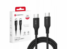 ForCell Kabel USB-C na USB-C F-Energy QC4.0 PD 3A 60W silikonový 1 m C344 černý