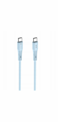 ForCell Kabel USB-C na USB-C F-Energy QC4.0 PD 3A 60W silikonový 1 m C344 modrý