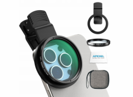 Apexel CPL polarizační filtr objektivu 52mm pro smartphone + klip / APL-52-CPL