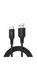 ForCell Silikonový kabel F-Energy QC3.0 2.4A 18W USB A - Micro USB 1 m C341 černý