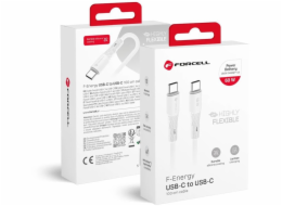 ForCell Kabel USB-C na USB-C F-Energy QC4.0 PD 3A 60W silikonový 1 m C344 bílý