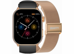 Gravity GT28-5 Dámské chytré hodinky Řemínek + Náramek Růžovo-zlatý Černý