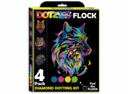DIAMOND DOTZ DOSPĚLÍ FLOCKED WILD NEON