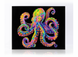 DIAMOND DOTZ DOSPĚLÉ FLOCKED NEON OCTOPUS