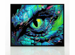 DIAMOND DOTZ DOSPĚLÉ FLOCKED NEON DRAGON EYE.