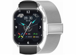 Gravity GT28-9 Dámské chytré hodinky s řemínkem a náramkem, černo-stříbrné
