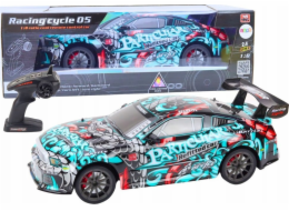 LeanToys Velké dálkově ovládané RC sportovní auto 1:8 Světla Zvuky Graffiti