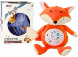 LeanToys Plyšový medvídek uspávací světla, zvuky, noční a denní režim, liška