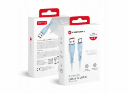 ForCell Silikonový kabel F-Energy QC4.0 3A 66W USB A-USB C 1 m, modrý, C342
