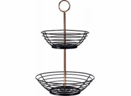 Kinvara Mísa na ovoce černá měděná (28,5 x 28,5 x 42,3 cm)