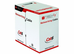 Techly Kroucená dvojlinka Cat6 UTP, 305 m, 100% CU, šedá