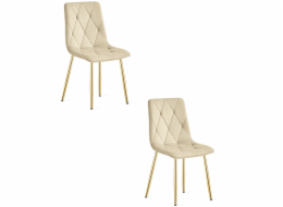 Leobert Čalouněná židle LIBRA, světle béžová, elegantní, do obývacího pokoje, jídelny, 2 ks