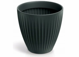 Prosperplast Latia kulatý střední květináč - antracit (TLRO60M-466R)