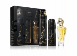 NoName SADA LATTAFA Maahir EDP sprej 100ml + PARFÉMOVANÝ SPREJ 200ml + OSVĚŽOVAČ VZDUCHU 300ml