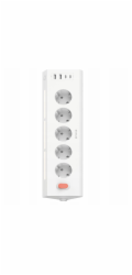 PROOVE Prodlužovací kabel s přepěťovou ochranou 5xac 2xusb 2xusb-c 1,6 m / Psps25002202 / Prism Socket Power Strip