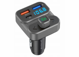 PROOVE FM vysílač Bluetooth 5.3 nabíječka do auta USB typu C PD 36W / FMLX20120003 / LUXOR SE